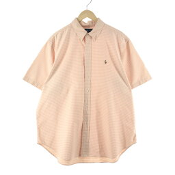 古着 ビッグサイズ ラルフローレン Ralph Lauren CLASSIC FIT クラシックフィット オックスフォード 半袖 ボタンダウン チェックシャツ メンズXXXL /eaa352293 【中古】 【230718】【エルル】