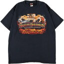 古着 ヘインズ Hanes Harley-Davidson ハーレーダビッドソン 両面プリント モーターサイクル バイクTシャツ メンズL /eaa352440 【中古】 【230720】