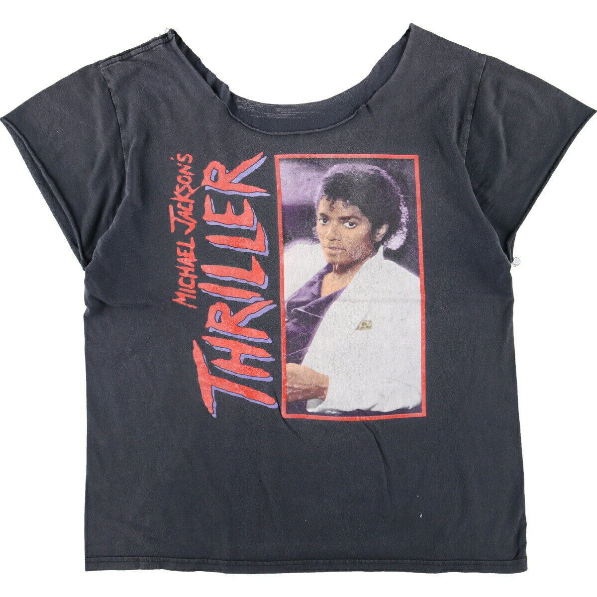 古着 MICHAEL JACKSON マイケルジャクソン カットオフ バンドTシャツ バンT レディースL /eaa354812 【中古】 【230721】【エルル】