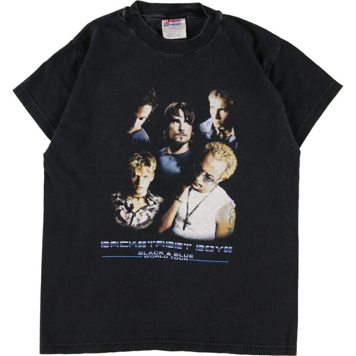 古着 00'S ヘインズ Hanes Backstreet Boys バックストリート ボーイズ BLACK&BLUE WORLD TOUR バンドTシャツ バンT レディースM /eaa354850 【中古】 【230721】【エルル】