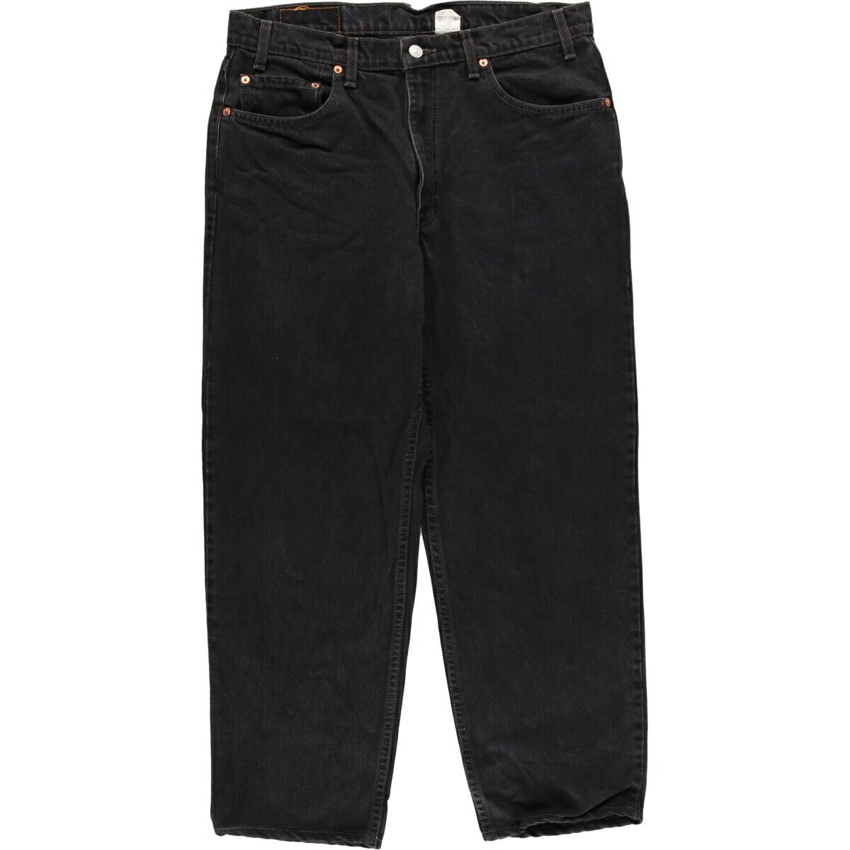 古着 00'S リーバイス Levi's 550 RELAXED FIT ブラックデニム テーパードデニムパンツ カナダ製 メンズw35 /eaa357772 【中古】 【230731】