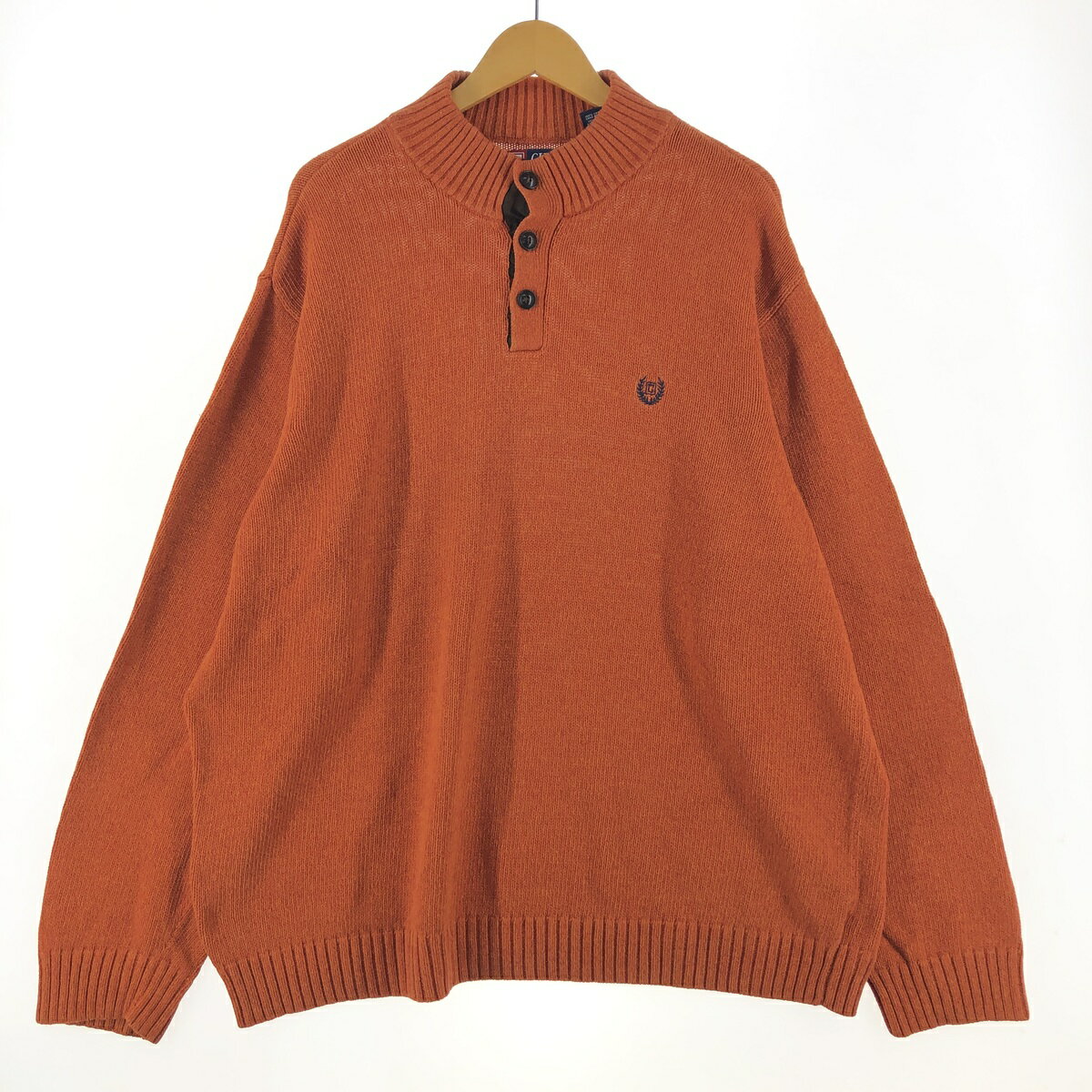 古着 CHAPS コットンニットハーフボタンセーター メンズXXL /eaa358271 【中古】 【231101】【P2308】