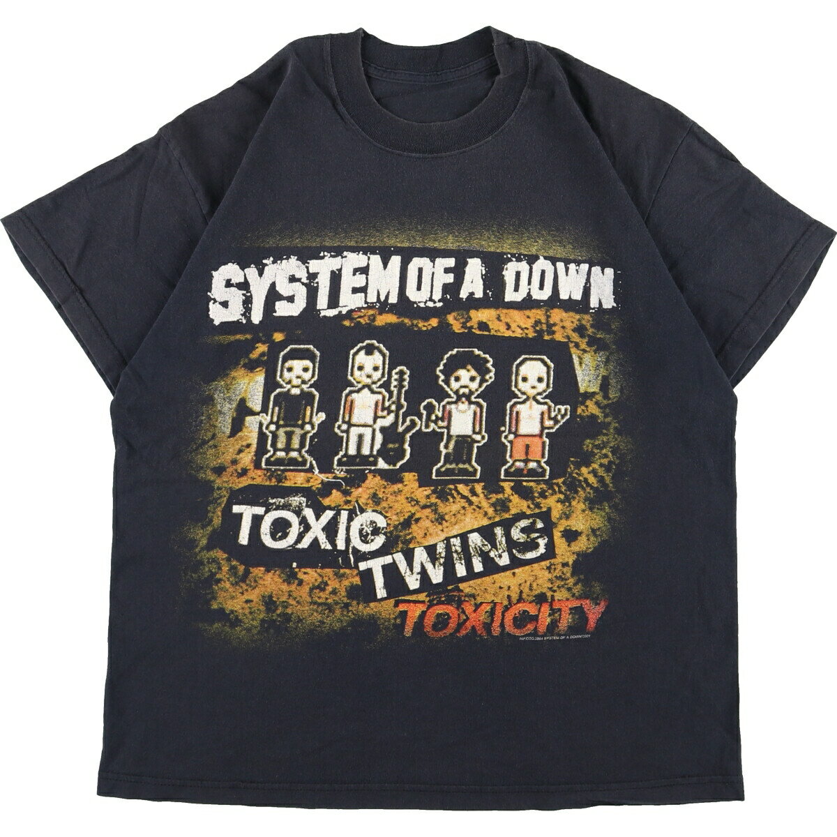 古着 SYSTEM OF A DOWN システムオブアダウン TOXIC TWINS TOXICITY 両面プリント バンドTシャツ バンT メンズL /eaa359232 【中古】 【230805】