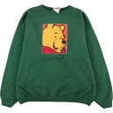 古着 90'S THE DISNEY STORE POOH くまのプーさん キャラクタースウェットシャツ トレーナー USA製 XXLXXL ヴィンテージ /eaa360315 【中古】 【230811】