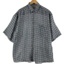 古着 BRUND 総柄 半袖 シルクシャツ メンズXL /eaa360797 【中古】 【230809】【P2308】 【SS2506_10】