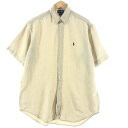 古着 ラルフローレン Ralph Lauren BLAKE 半袖 リネン ボタンダウンシャツ メンズL /eaa361128 【中古】 【230811】【P2308】 【SS2506_10】
