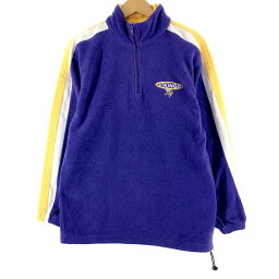 古着 NFL MINNESOTA VIKINGS ミネソタバイキングス ハーフジップ フリースプルオーバー メンズM /eaa364158 【中古】【K1116】 【231111】 【SS2403】