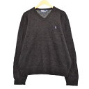 古着 ラルフローレン Ralph Lauren POLO by Ralph Lauren Vネック ラムウールニットセーター メンズL /eaa365080 【中古】 【231013】