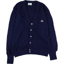 古着 80年代 ラコステ LACOSTE IZOD ニットカーディガン メンズL ヴィンテージ /eaa366720 【中古】 【230828】