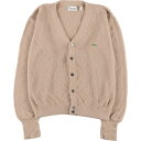 古着 70'S ラコステ LACOSTE IZOD アクリルニットカーディガン メンズL ヴィンテージ /eaa367526 【中古】 【230903】