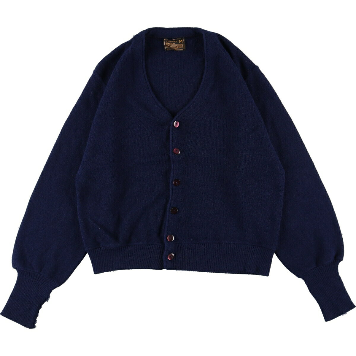 古着 The JCPenney Sweater アクリルニットカーディガン メンズM /eaa367949 【中古】 【230913】 【SS2406】