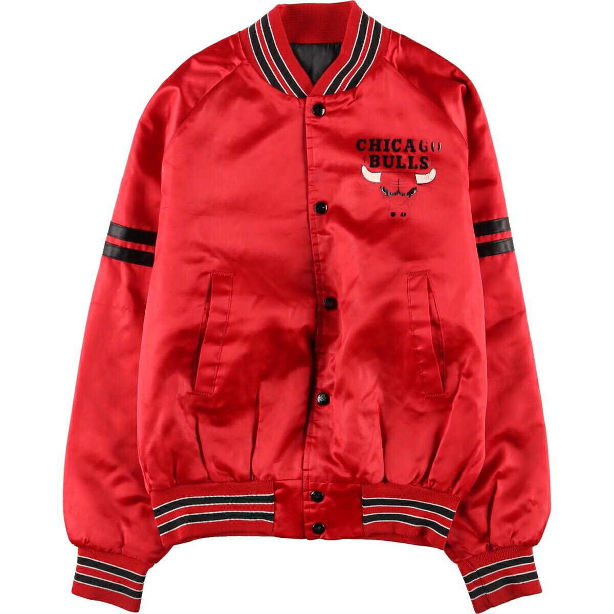 古着 ~90 039 S NBA CHICAGOBULLS シカゴブルズ ナイロンスタジャン アワードジャケット バーシティジャケット メンズS ヴィンテージ /eaa372889 【中古】 【230929】 【SS2403】