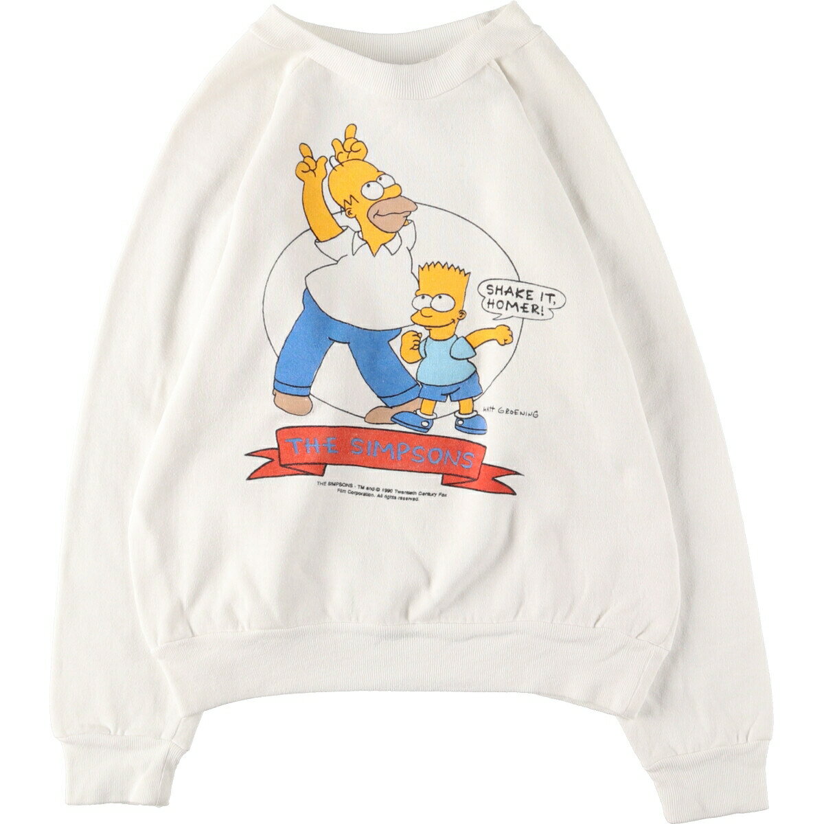 古着 90年代 NUTMEG THE SIMPSONS シンプソンズ キャラクタースウェットシャツ トレーナー USA製 メンズXS ヴィンテージ /eaa373159 【中古】 【230930】 【エルル】