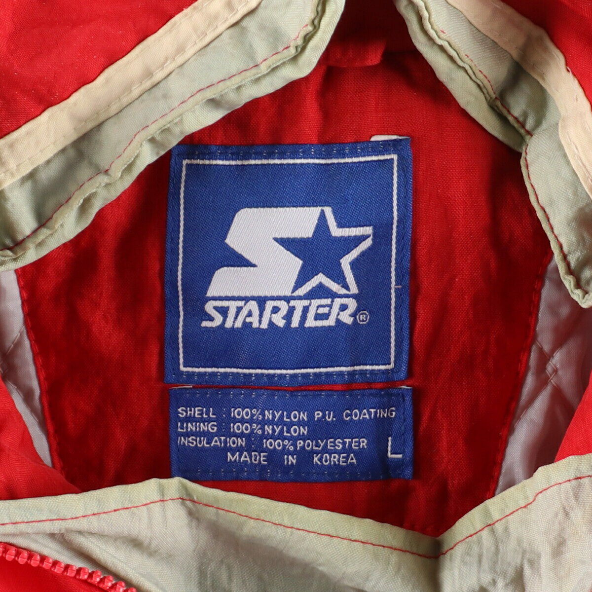 古着 90'S スターター Starter WISCONSIN カレッジ ウィスコンシン大学 中綿パーカー パファージャケット メンズXL /eaa373343 【中古】 【231029】 ss2503_10