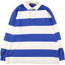 古着 ラルフローレン Ralph Lauren POLO RALPH LAUREN ボーダー柄 長袖 ラガーシャツ メンズXXL /eaa374154 【中古】 【230929】