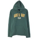 古着 Majestic NFL GREEN BAY PACKERS グリーンベイパッカーズ スウェットプルオーバーパーカー メンズXL /eaa374593 【中古】 【230929】【P2308】 【SS2403】