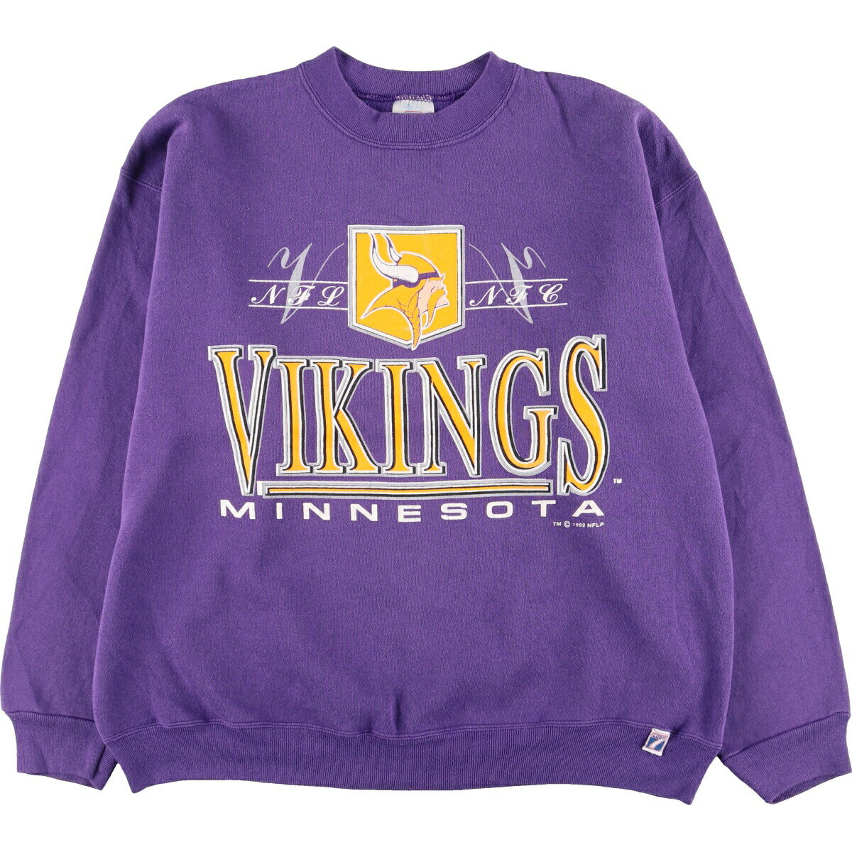 古着 LOGO7 NFL MINNESOTA VIKINGS ミネソタバイキングス プリントスウェットシャツ トレーナー USA製 ヴィンテージ /eaa375923 【中古】 【230930】 ss2412_50