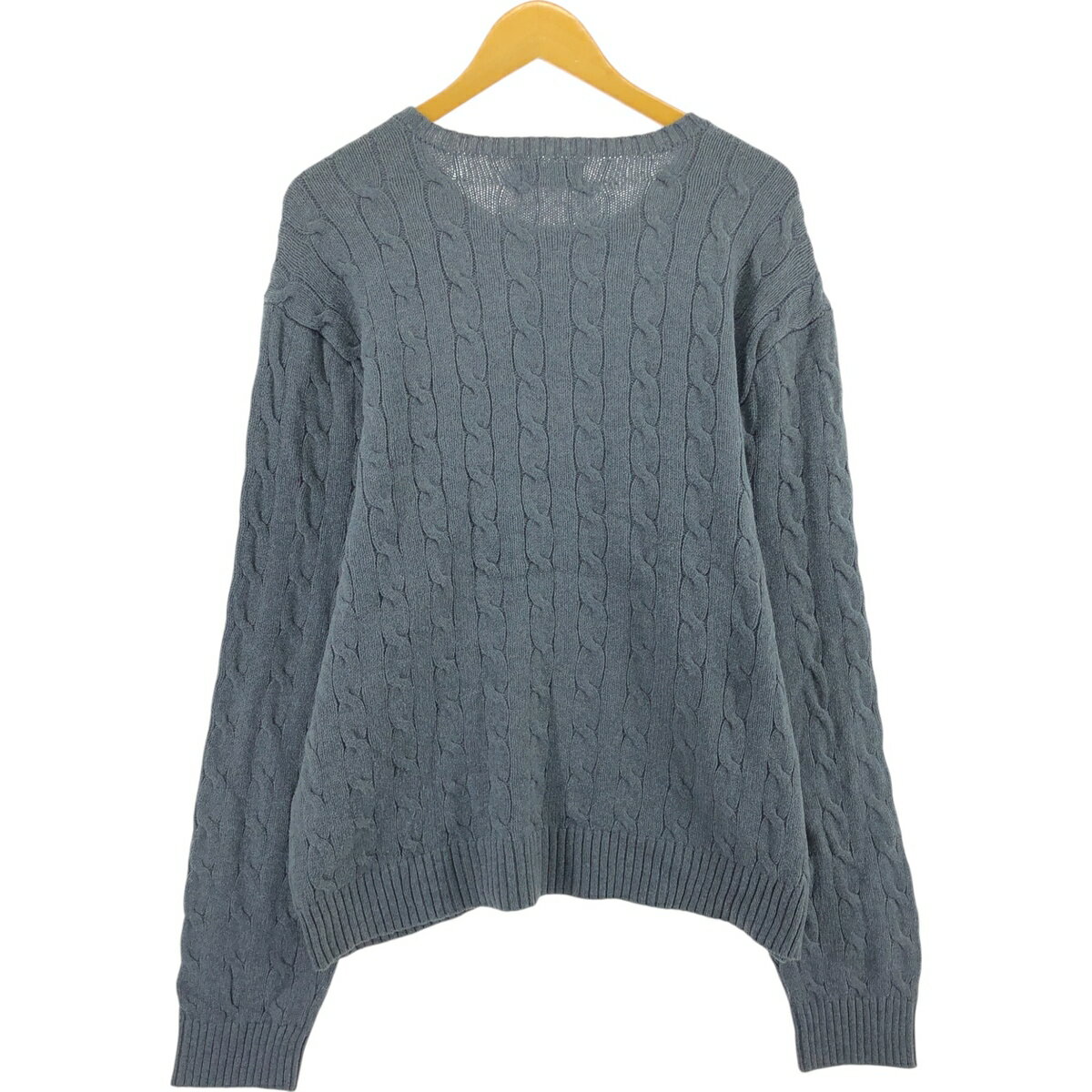 古着 ラルフローレン Ralph Lauren POLO RALPH LAUREN ケーブル編み コットンニットセーター メンズXXL相当 /eaa379237 【中古】 【250126】