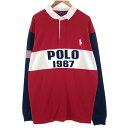 古着 ビッグサイズ ラルフローレン Ralph Lauren POLO RALPH LAUREN 星条旗柄 長袖 ラガーシャツ メンズXXXL相当 /eaa380720 【中古】 【250316】(4)