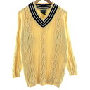 古着 ラルフローレン Ralph Lauren LAUREN ローレン ケーブル編み チルデンニットセーター レディースM相当 /eaa380973 【中古】 【250428】 【ADEL/アデル】(4)