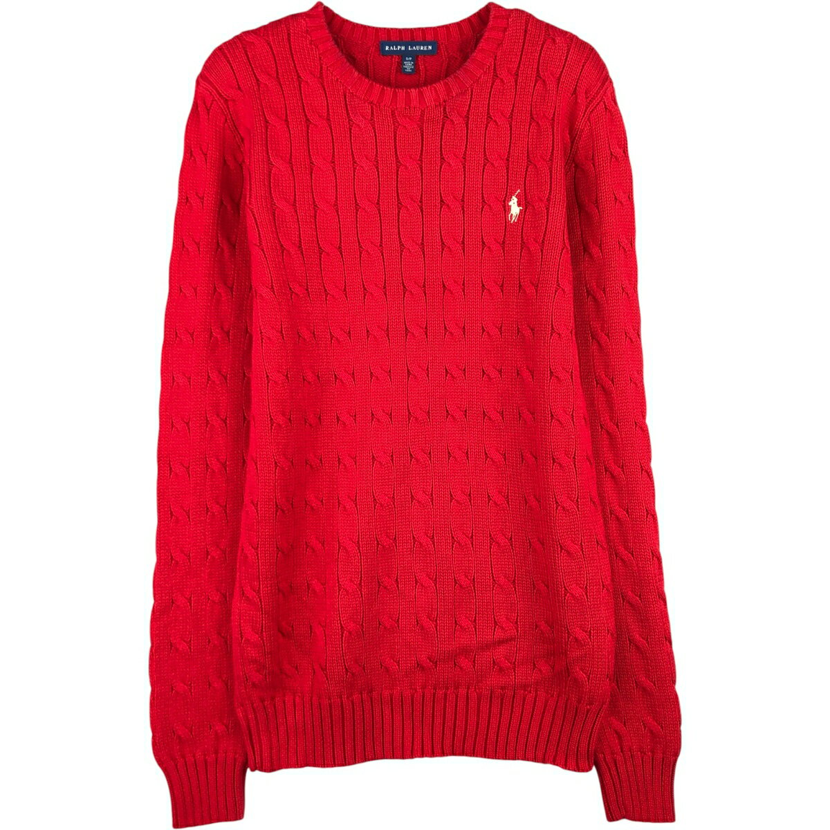 POLO Ralph Lauren 赤ニット 即決 POLO RALPH LAUREN メンズ M ニット セーター ラルフローレン 赤