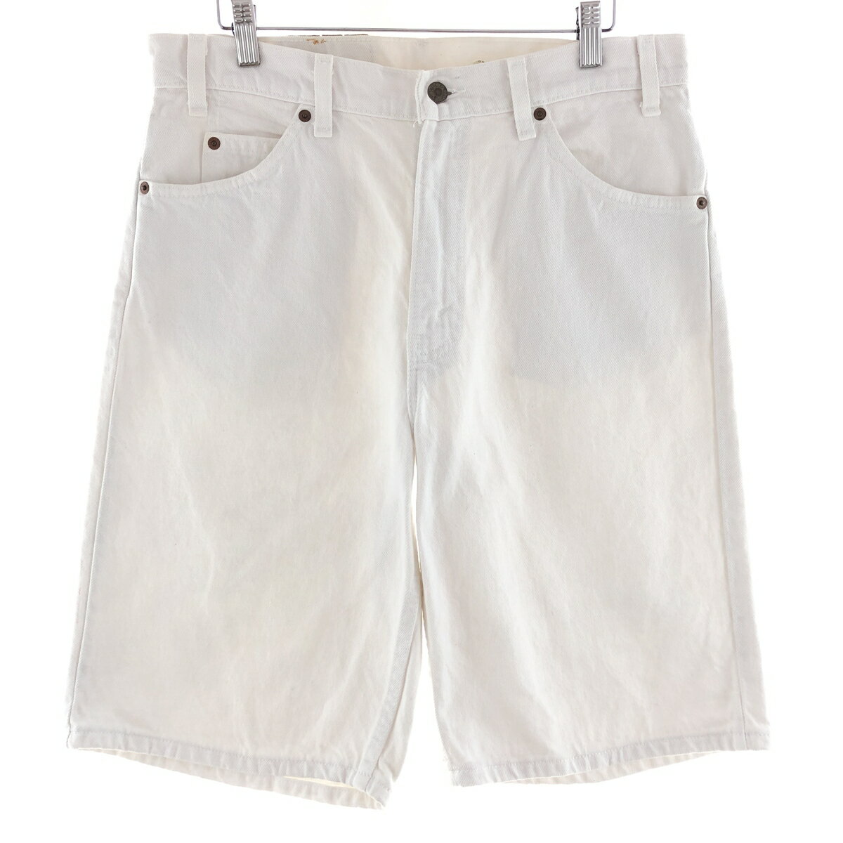古着 90'S リーバイス Levi's 550 ホワイトデニムショーツ ハーフパンツ USA製 メンズw34 ヴィンテージ /eaa382659 【中古】 【240521】 【24SS5W3】 ss2503_30