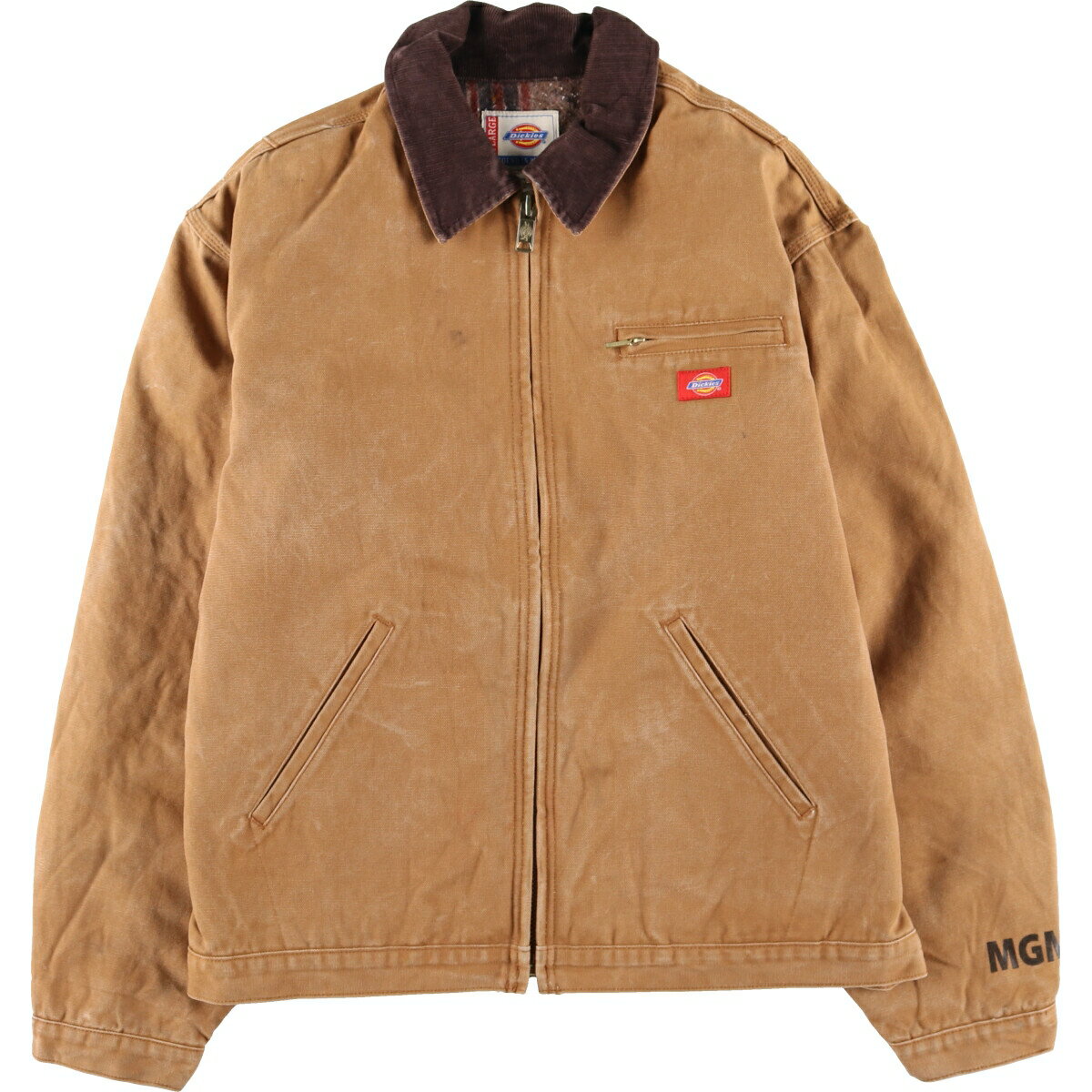 古着 ディッキーズ Dickies A LEGEND IN WORK バックプリント ダックワークジャケット メンズXXL /eaa383546 【中古】【K1102】 【231103】