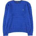 古着 ラルフローレン Ralph Lauren POLO RALPH LAUREN ケーブル編み コットンニットセーター メンズL /eaa386174 【中古】 【231103】