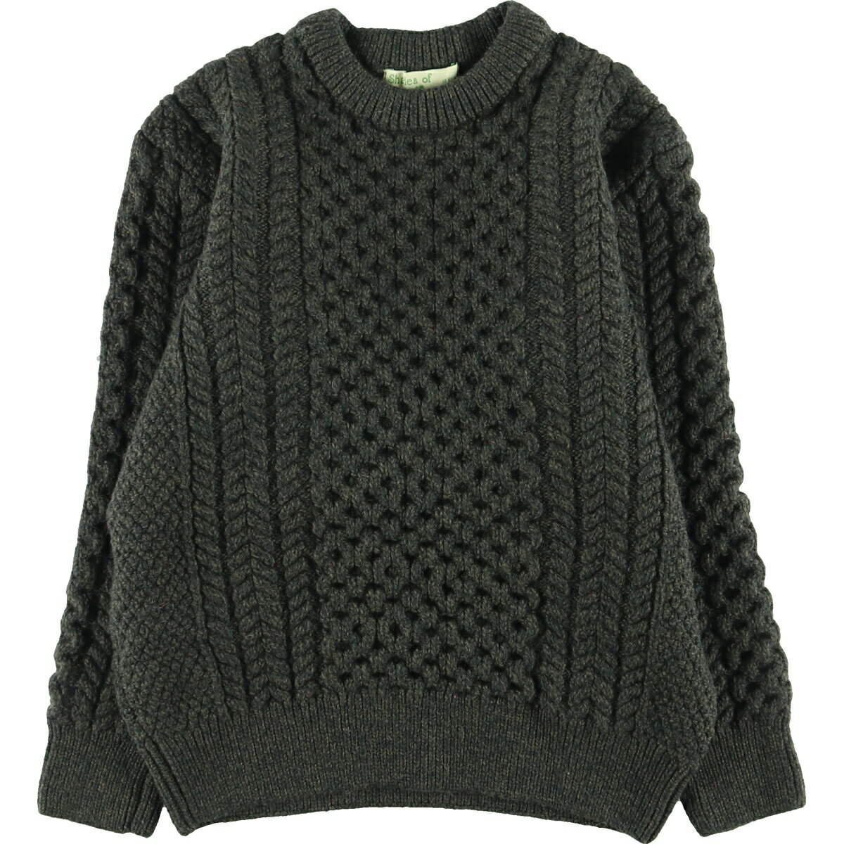 古着 SHADES OF ARAN フィッシャーマン アランニットセーター アイルランド製 メンズS /eaa388274 【中古】 【231121】【エルル】 【SS2403】