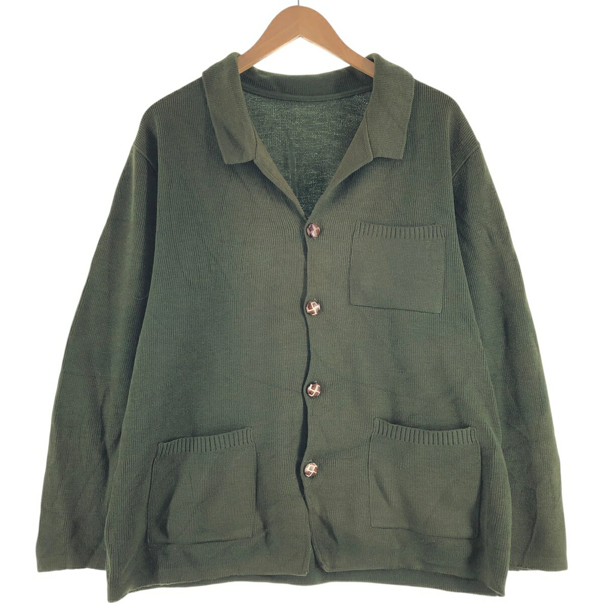 古着 襟付き ニットカーディガン メンズM相当 /eaa389565 【中古】 【250216】