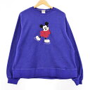 古着 ウォルトディズニーワールド Walt Disney World MICKEY MOUSE ミッキーマウス フリーススウェットシャツ トレーナー メンズM ...