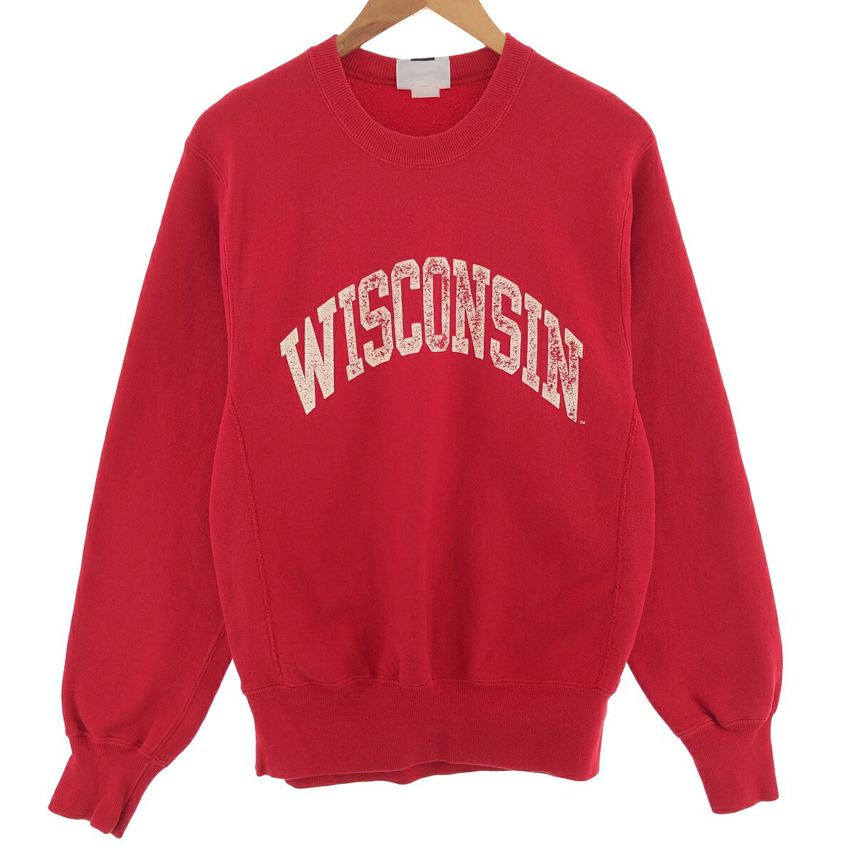 古着 90'S リー Lee WISCONSIN ウィスコンシン大学 リバースウィーブタイプ カレッジスウェットシャツ トレーナー USA製 メンズM ヴィンテージ /eaa390281 【中古】 【240317】