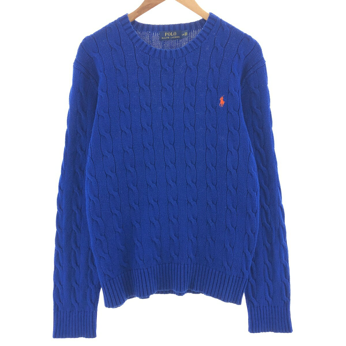 古着 ラルフローレン Ralph Lauren POLO RALPH LAUREN ケーブル編み コットンニットセーター メンズL /eaa391207 【中古】 【240212】 ss2503_50
