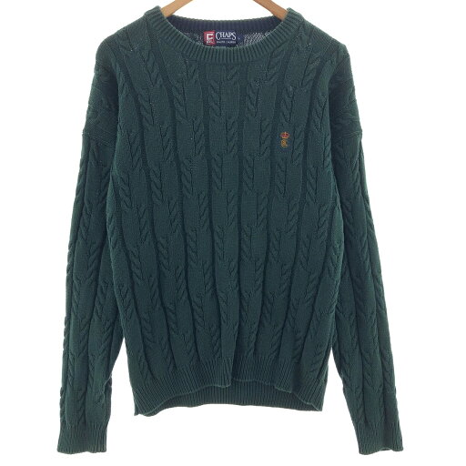 古着 90'S ラルフローレン Ralph Lauren CHAPS チャップス ケーブル編み コットンニットセーター メンズL相当 ヴィンテージ /eaa391289 【中古】 【241028】 【SS2509_30】 古着 90'S ラルフローレン Ralph Lauren CHAPS チャップス ケーブル編み コットンニットセーター メンズL相当 ヴィンテージ /eaa391289 【中古】 【241028】 【SS2509_30】