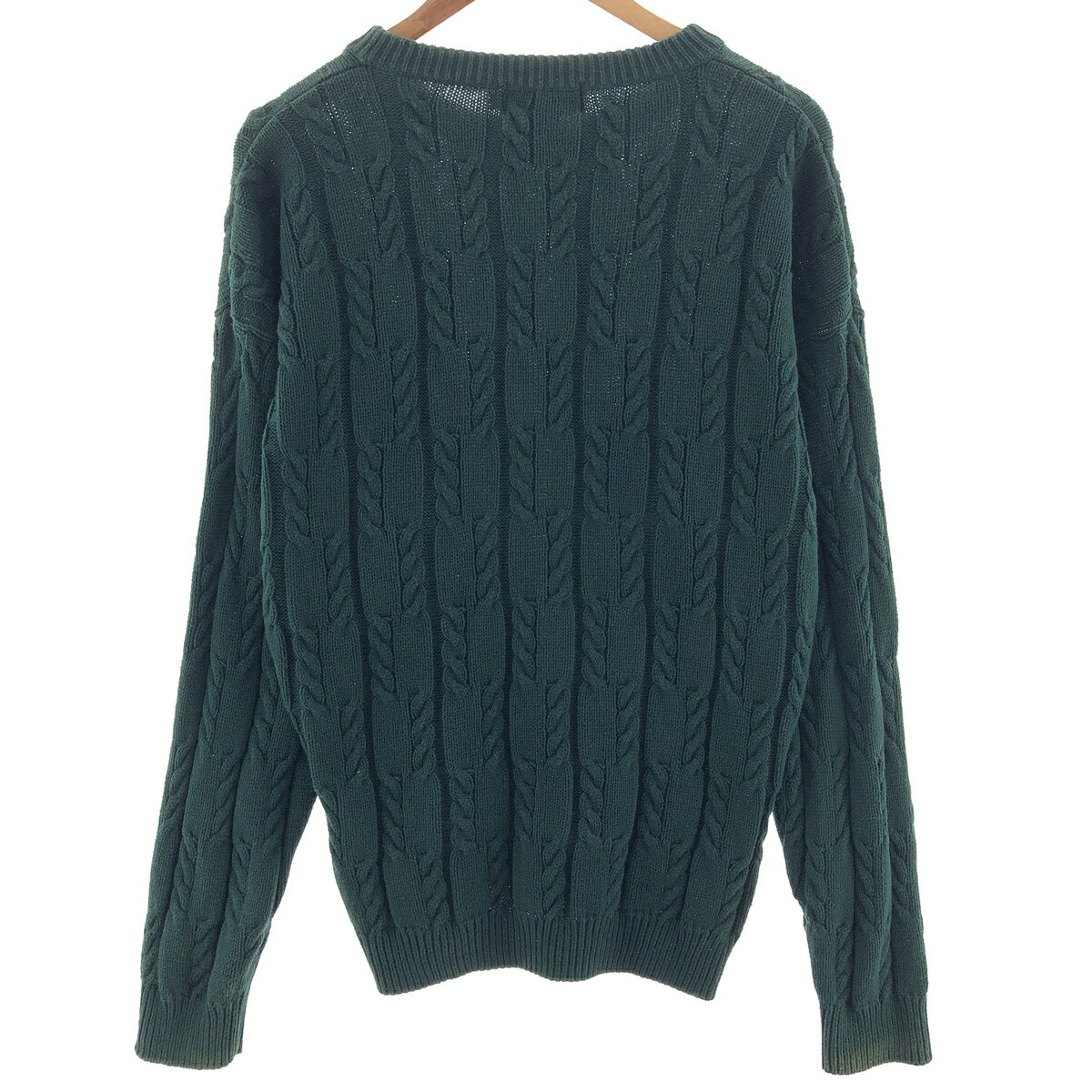 古着 90'S ラルフローレン Ralph Lauren CHAPS チャップス ケーブル編み コットンニットセーター メンズL相当 ヴィンテージ /eaa391289 【中古】 【241028】 【SS2509_30】