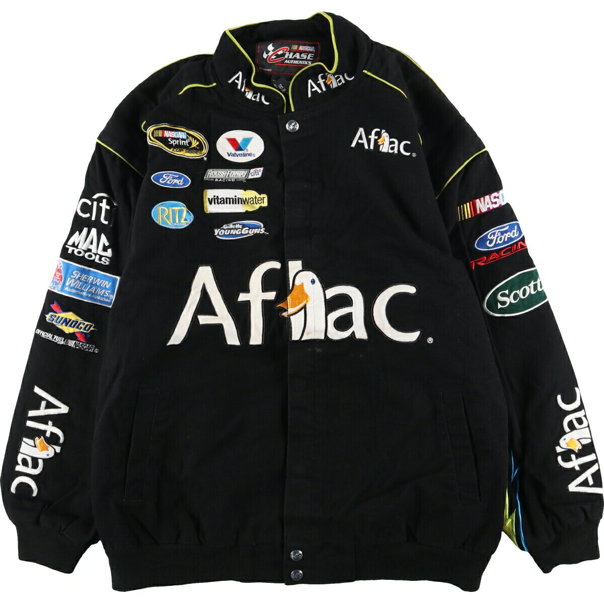 古着 CHASE AUTHENTICS NASCAR ナスカー Aflac アフラック レーシングジャケット メンズXL /eaa395238 【中古】 【231204】のサムネイル