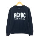 古着 AC/DC エーシーディーシー バンド スウェットシャツ トレーナー メンズS /eaa395939 【中古】 【231121】