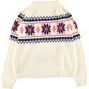 古着 70'S ジェイシーペニー J.C.Penney 雪柄 総柄 ハイネック ノルディックセーター メンズXL ヴィンテージ /eaa396014 【中古】 ...