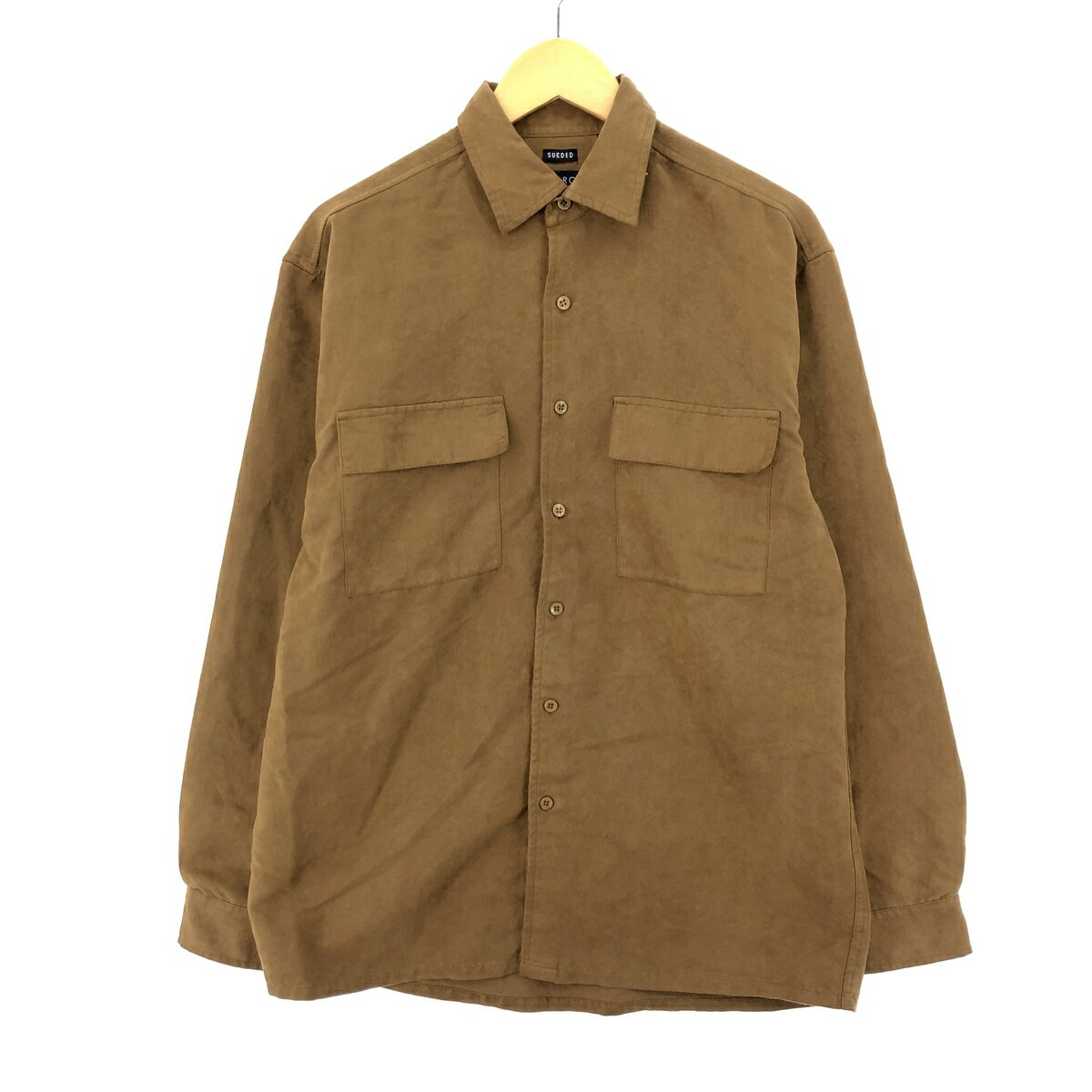 古着 GEORGE 長袖 フェイクスエードシャツ メンズM /eaa397207 【中古】 【231207】 ss2501_10