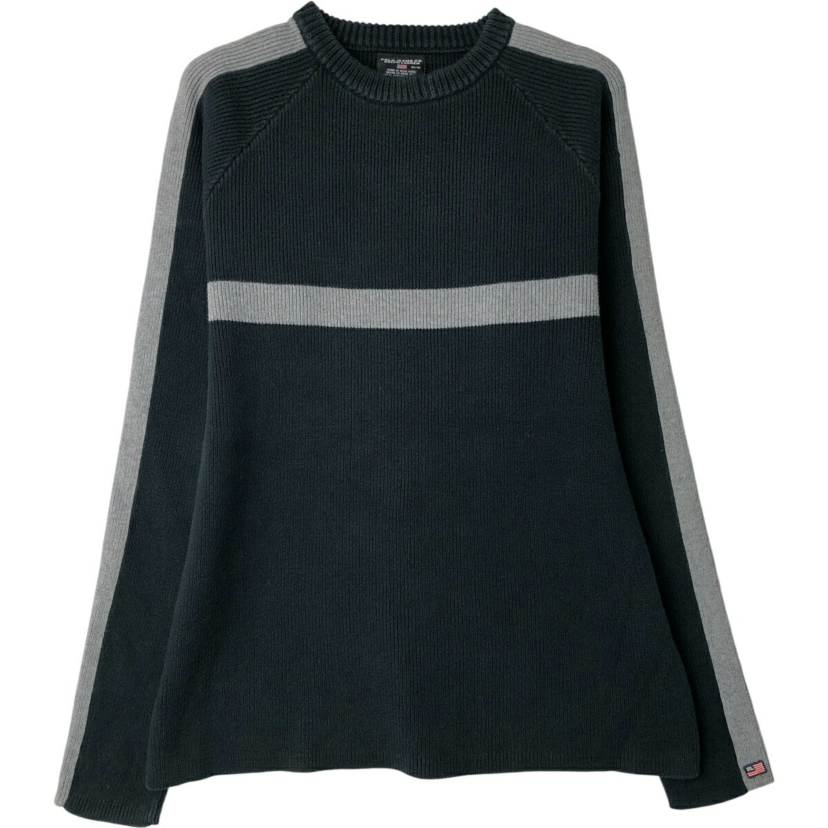 古着 ラルフローレン Ralph Lauren POLO JEANS COMPANY コットンニットセーター メンズM相当 /eaa399562 【中古】 【260223】 ブラック系 秋冬
