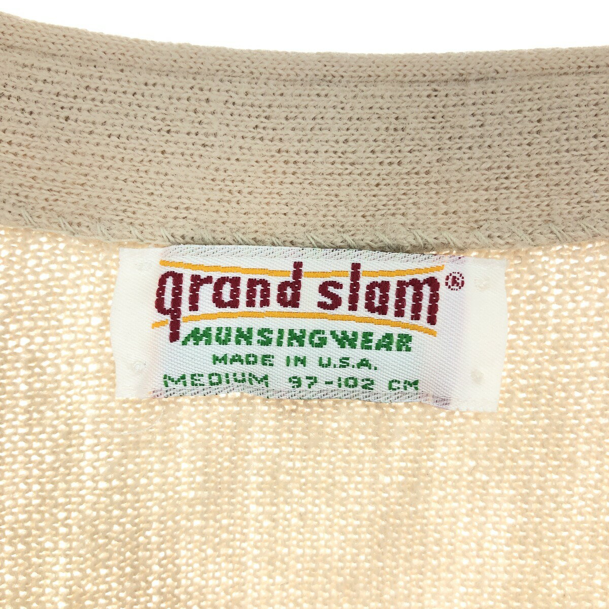 古着 80'S GRAND SLAM ニットカーディガン USA製 メンズM相当 ヴィンテージ /eaa399658 【中古】 【240807】 【SS2506_30】