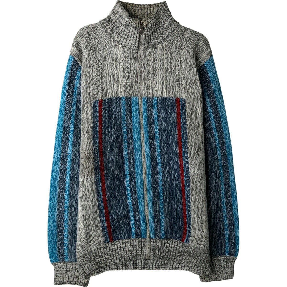 樂天商城 - 古着 HERRMAN ストライプ柄 ドライバーズニットセーター メンズXL相当 /eaa399731 【中古】 【260220】 ホワイト系 秋冬