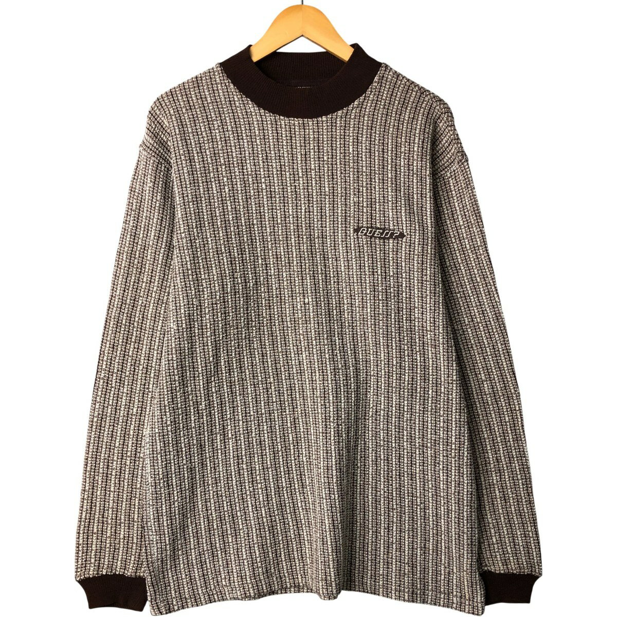古着 90'S ゲス Guess JEANS 総柄 コットンニットセーター USA製 メンズL相当 ヴィンテージ /eaa399793 【中古】 【251020】 【SS2603_10】 ブラウン系 秋冬