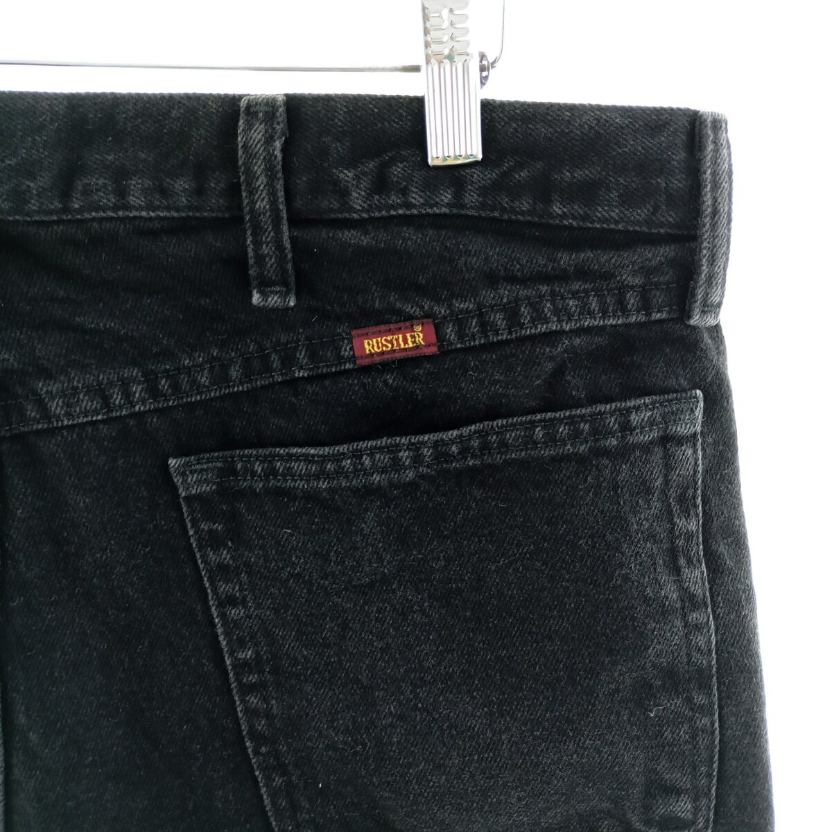 古着 ラスラー RUSTLER ブラックデニム ストレートデニムパンツ メンズw37相当 /eaa400834 【中古】 【240921】