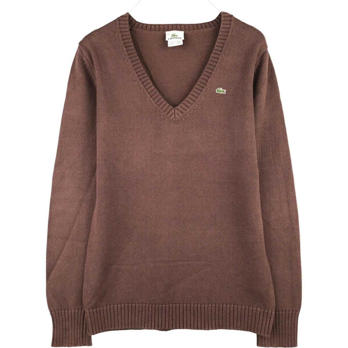 古着 ラコステ LACOSTE Vネック コットンニットセーター レディースM相当 /eaa401016 【中古】 【251018】 【ADEL/アデル】 【N...