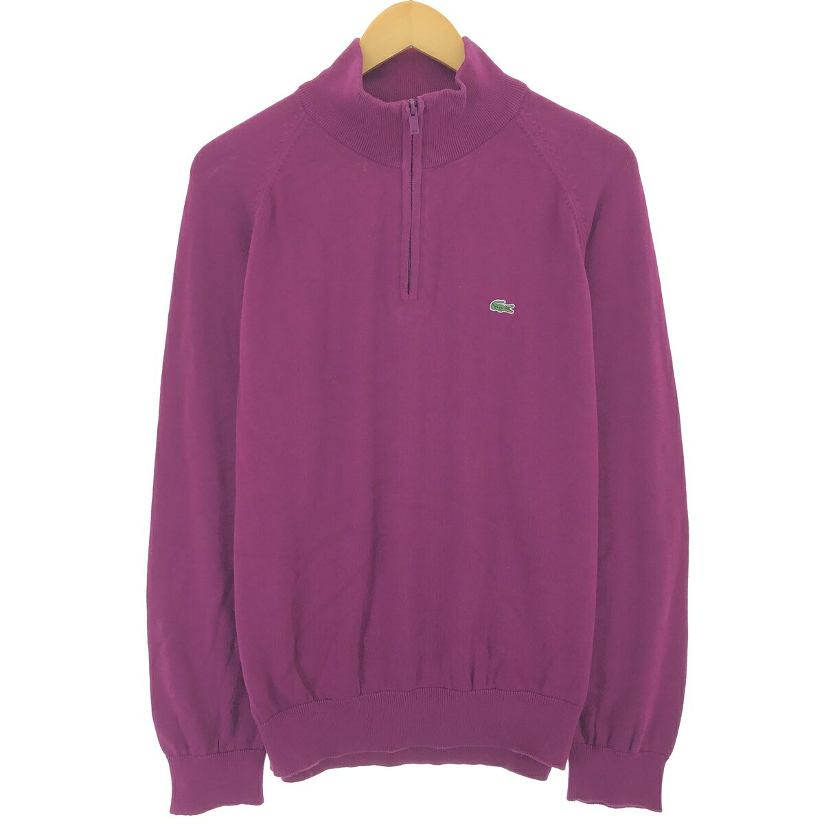 古着 ラコステ LACOSTE コットンニットハーフジップセーター 4 メンズM相当 /eaa401610 【中古】 【240908】 【SS2506_30】