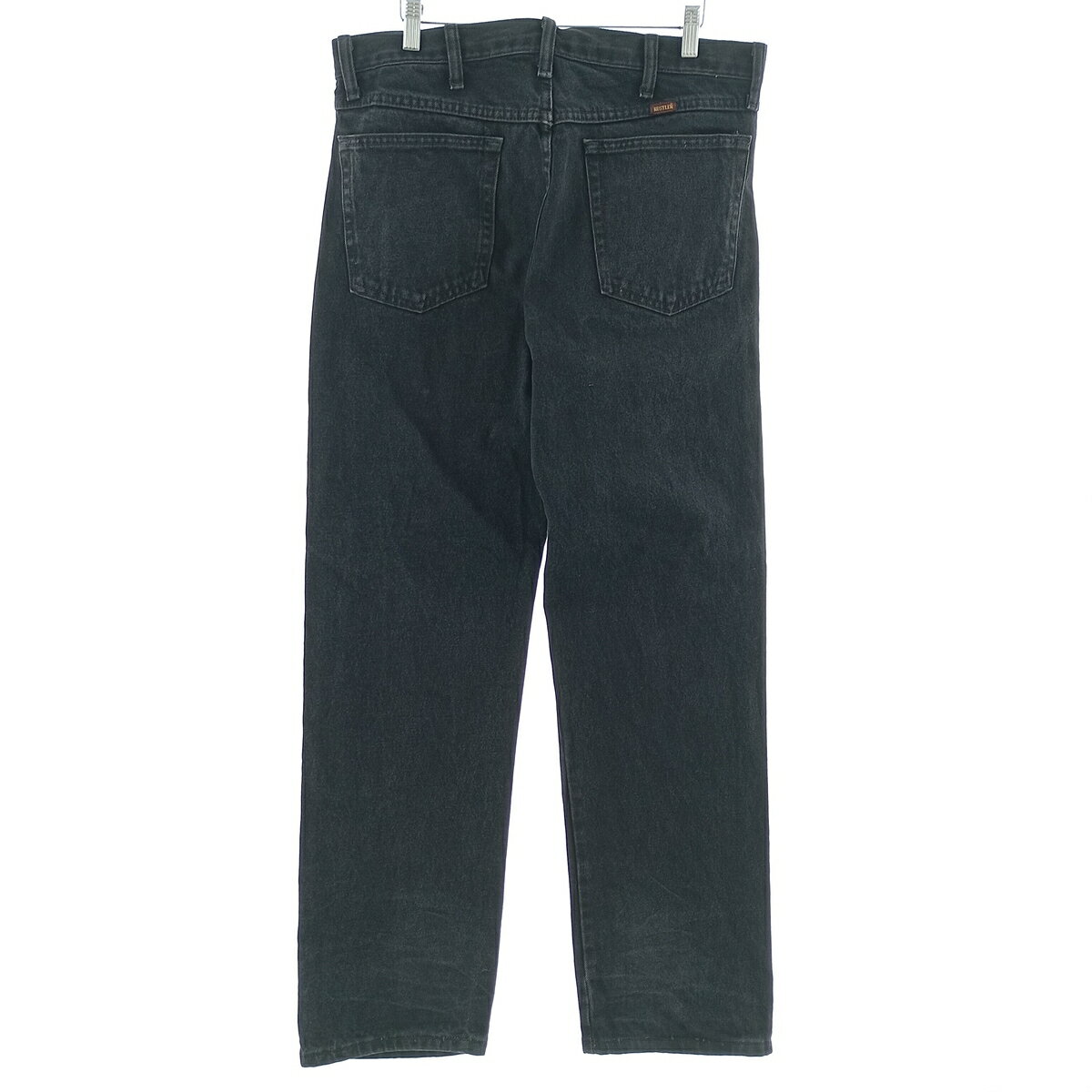 古着 ラスラー RUSTLER ブラックデニム ストレートデニムパンツ メンズw35相当 /eaa402345 【中古】 【250615】