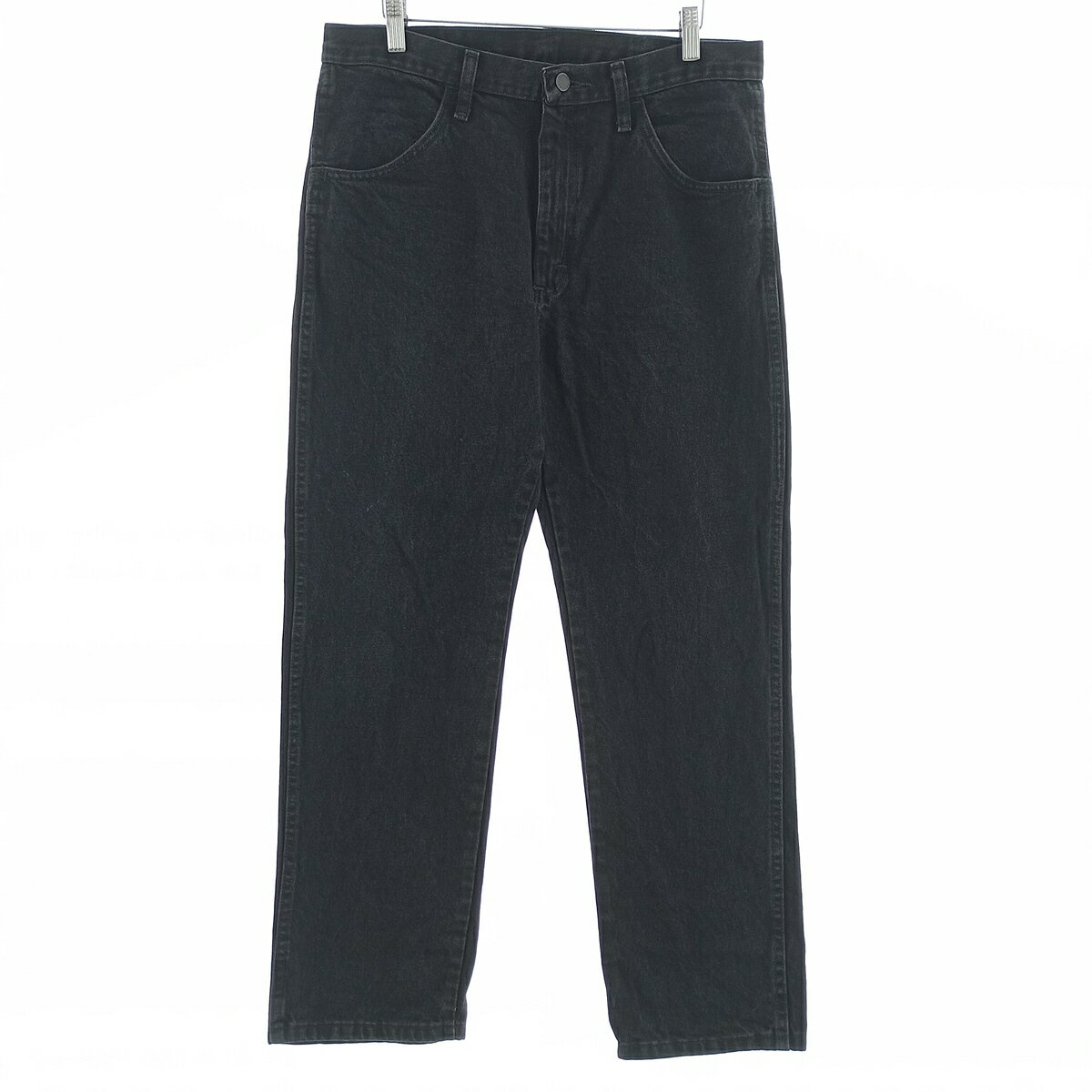 古着 ラスラー RUSTLER ブラックデニム ストレートデニムパンツ メンズw33相当 /eaa402370   【SS2606_30