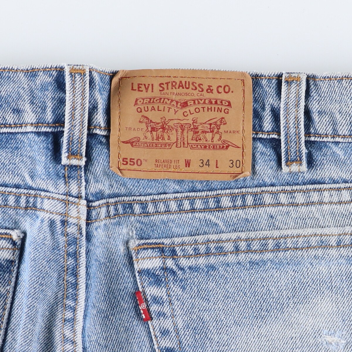 古着 90'S リーバイス Levi's 550 RELAXED FIT TAPERED LEG テーパードデニムパンツ USA製 メンズw34相当 ヴィンテ—ジ /eaa402656 【中古】 【241104】 【SS2506_10】