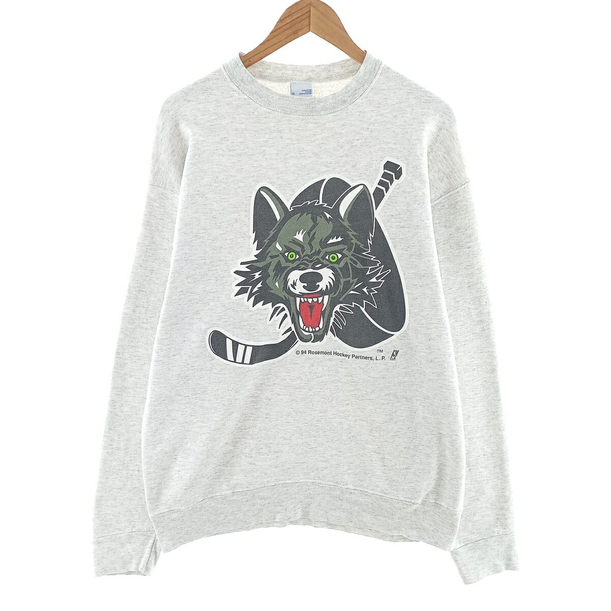 古着 90'S SALEM AHL CHICAGO WOLVES シカゴウルブズ スウェットシャツ トレーナー USA製 メンズXL相当 ヴィンテージ /eaa403102 【中古】 【241028】 【SS2506_30】